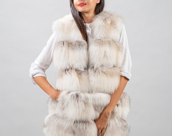 ヴィンテージベージュミンクファーコート：ショートジャケット、XL