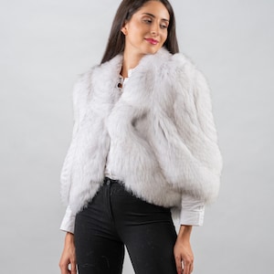 Estola nupcial especial de piel de zorro / Capa nupcial hecha a mano / Regalo de boda de lujo para ella de Askio Fashion Furs