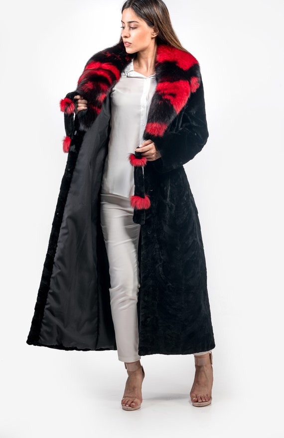 sheared mink fur coat