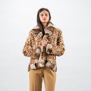 Mink Fur Jacket/Rex Rabbit Trimming/Brand New/Modish Style /Soft Fluffy/Birthday Gift/Winter Jacket by  Askio Fasjion furs
