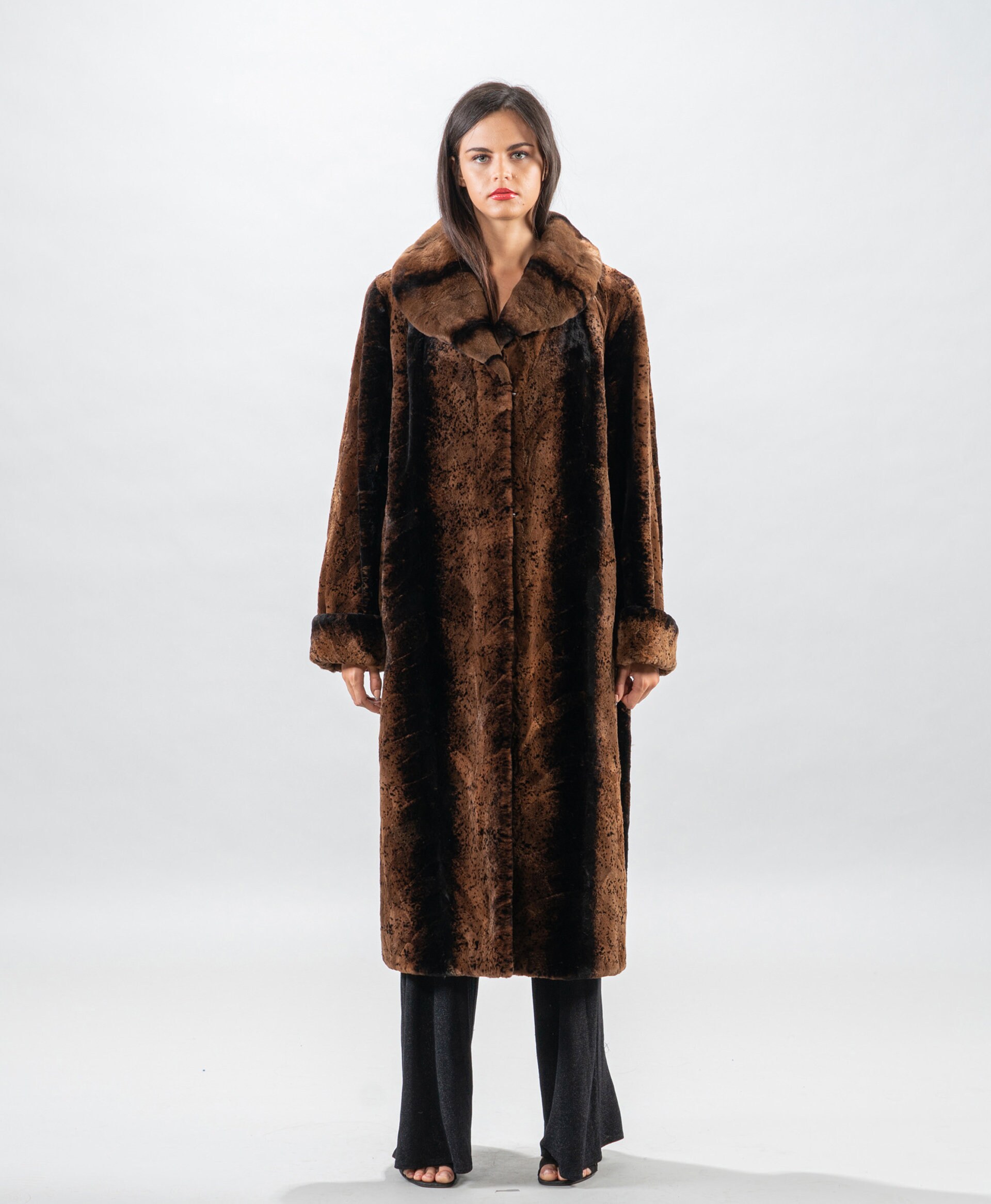 ジャケット・アウター Sheared Mink Long Coat Free Size Brown Sheared Mink Fur Coat: Long Dark Brown Luxury Winter Coat - Etsy