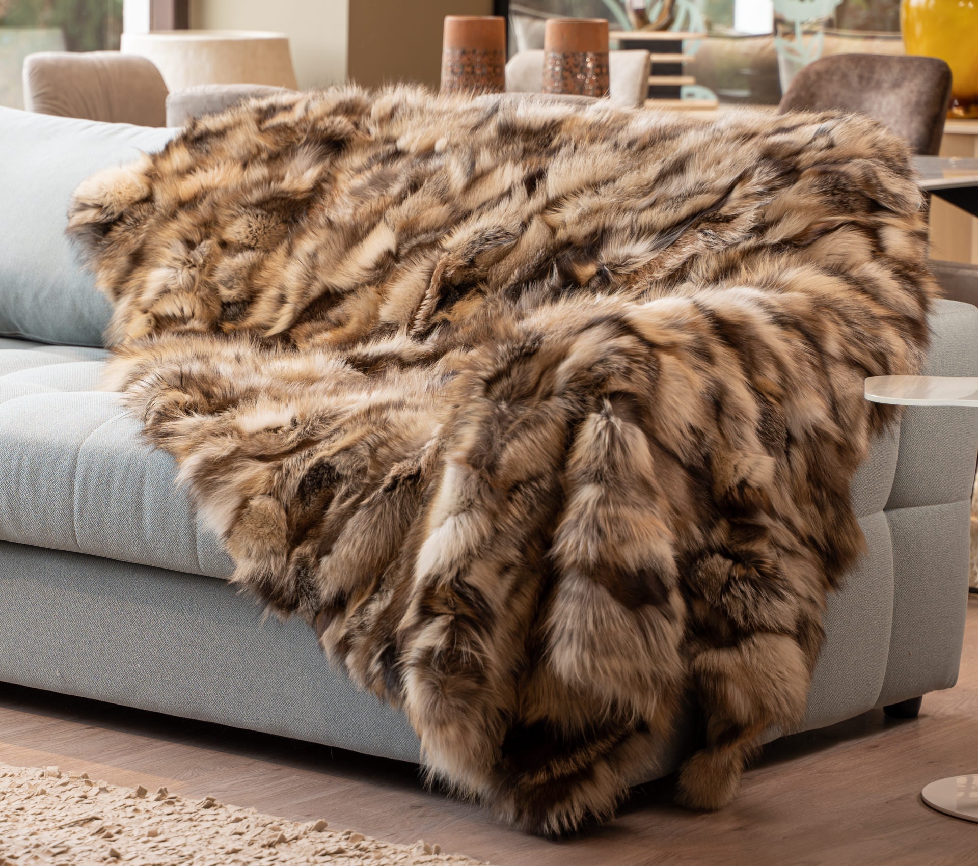 Beige Frost Fox Fur Blanket/bedding by Fur/blankets - Etsy Beige Frost Fox Fur Blanket/bedding by Fur/blankets - Etsy