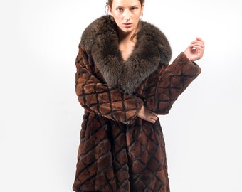 Rhombus Mink Pälsjacka: Rävkragekappa, Askio Fashion Furs