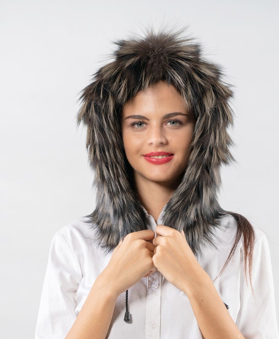 Luxurious Fur Hood hat Amazon.com: BSYLOO Luxurious Faux Mink Fur Ladies Trapper  main image 3