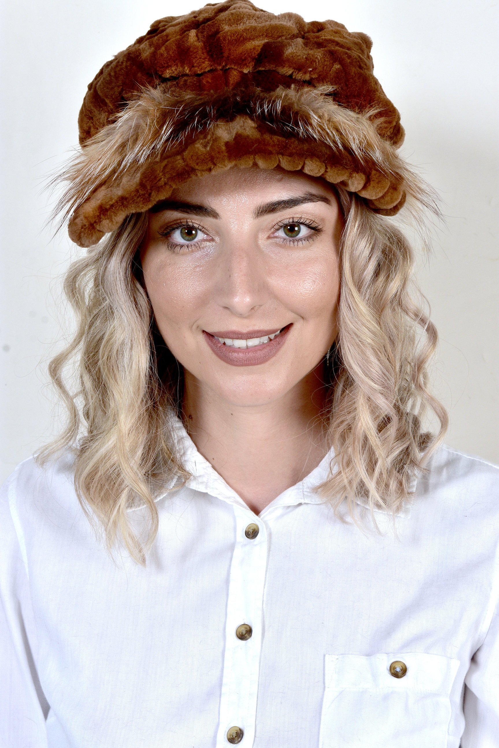 Cinnamon Mink Fur Hat real Sheared Mink Fur Hat new Product ladies Mink cinnamon-mink-fur-hat-real-sheared-mink-fur-hat-new-product-ladies-mink