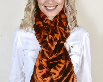 Bufanda de piel de visón esquilada hecha a mano - Askio Fashion Furs