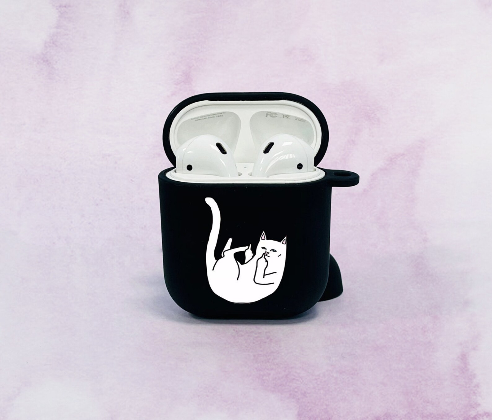 White Cat Print Case AirPod Holder AirPods Pro Earphones Case Etsy