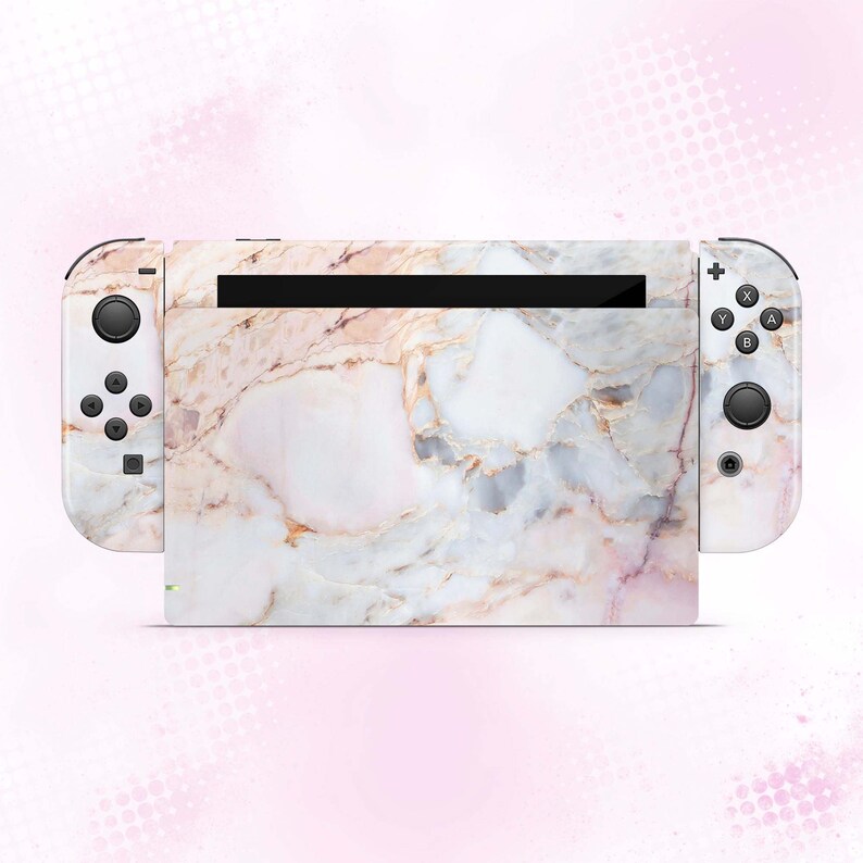 Marble Nintendo Switch Gamer Console Joycon Joy Con Dock Pro Etsy