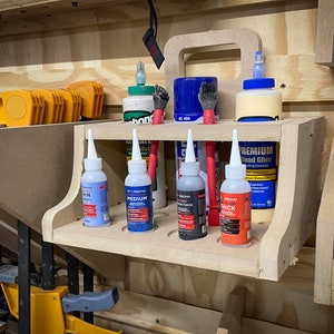 Glue storage caddy with handle -  Modular French Cleat Storage - Design Files for CNC (.ai, .dxf, .eps, .crv, svg)