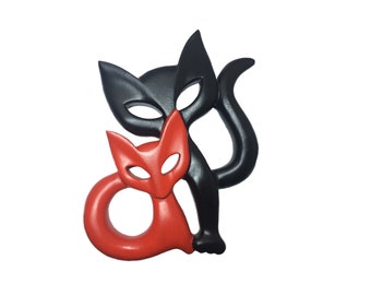 Decoração de parede com gatos, arte animal em madeira, decoração para casa