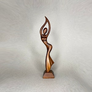 Dancing lady, oriental dancer 13 inches, graceful girl made of wood,