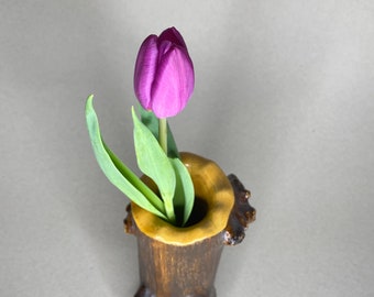 Wooden vase, 30cm high