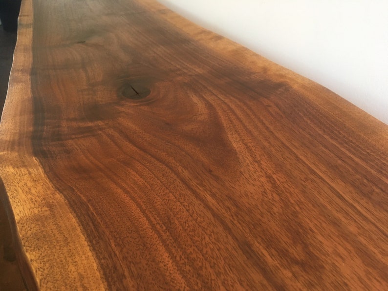 Custom Black Walnut Live Edge Floating Shelf bookshelf mantle handmade