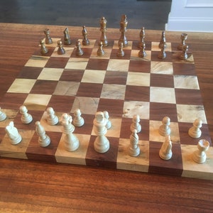 Handmade Walnut/Poplar Chessboard