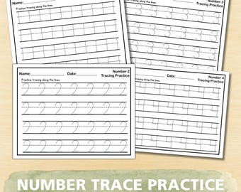Number Trace 1–20 Worksheets | Preschool & Kindergarten Counting Printable | Learn to Write Numbers PDF