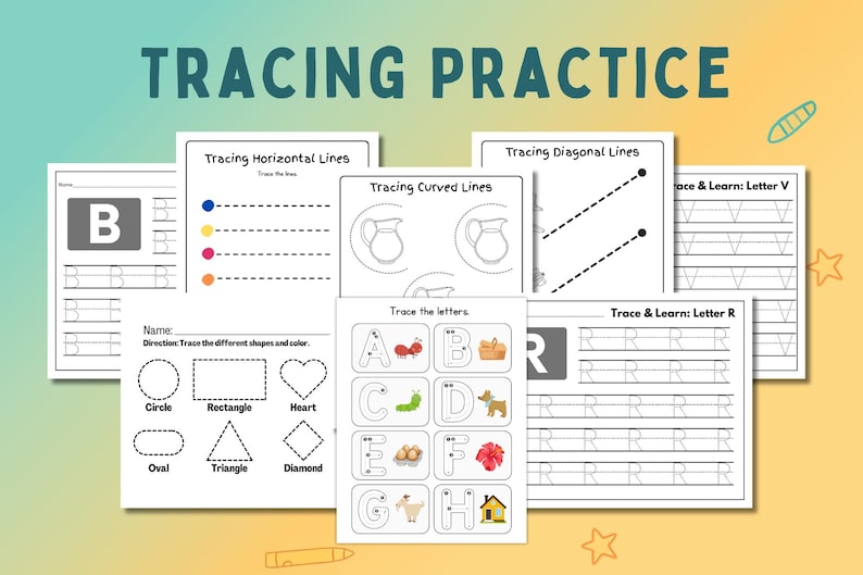 Preschool Pre-K + Kindergarten Learning Bundle | 600 Pages | Printable Activity Worksheets | Coloring | Dot To Dot | Tracing | Alphabet