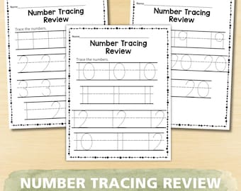 Number Tracing Worksheets 1–20 | Preschool Kindergarten Printable PDF | Counting & Handwriting Practice