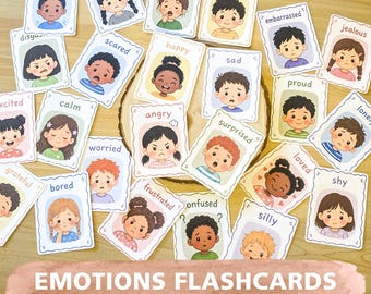 Emotions Flashcards for Kids: SEL Learning Tool (Digital Download)