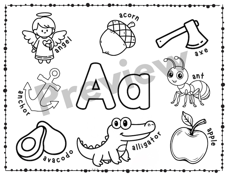 Alphabet Coloring Pages | Preschool Worksheets