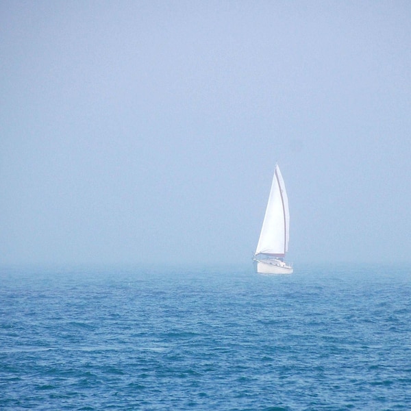 Lake Michigan Sailing Photo - Nautical Photography - Chicago Photography - Sailboat Wall Art - Original Photography - Sailboat Print