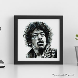 Jimi Hendrix Portrait (Art Print)