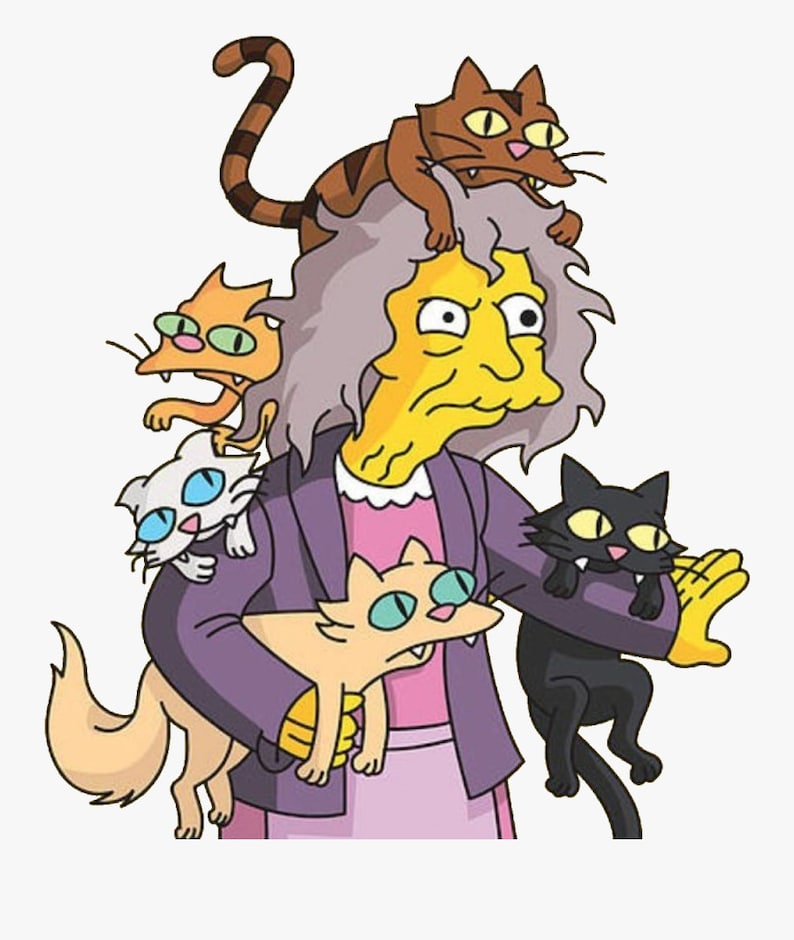 Crazy Cat Lady The Sipmsons Twitch emote. Etsy