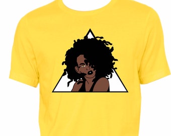 Black Medusa Woman Unisex Afro Tshirt