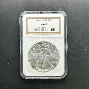 Beautiful 2002 American Silver Eagle MS68 NGC Graded