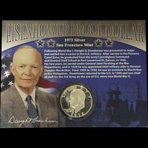 Beautiful 1972-S Silver Eisenhower Proof Dollar