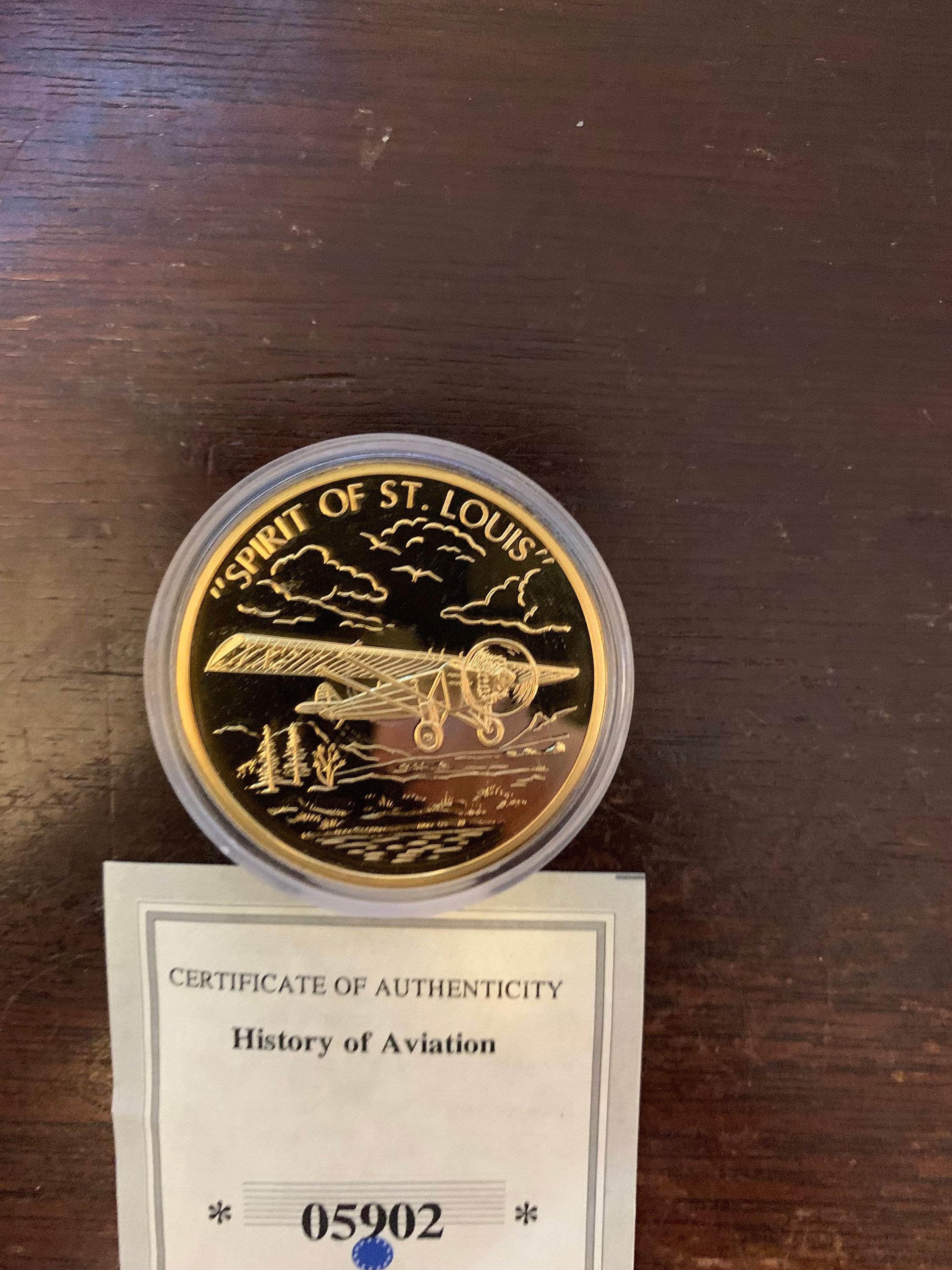 Beautiful American Mint Spirit of St Louis History of Aviation -  Israel