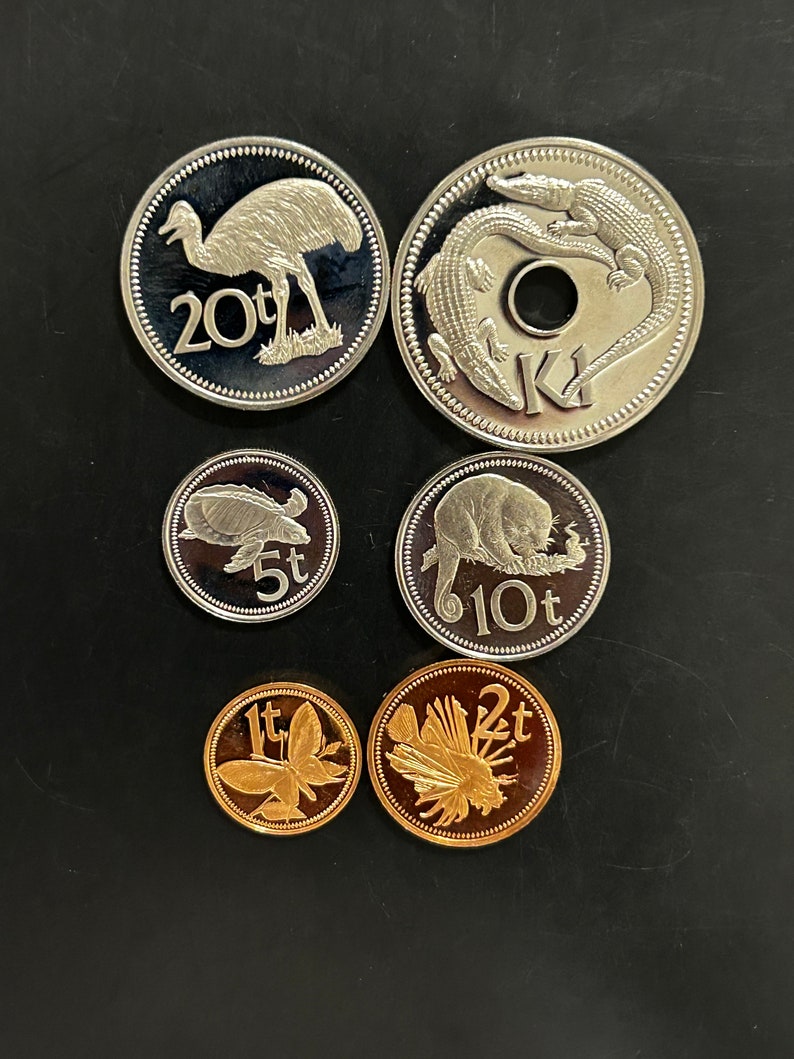 1978 Papua New Guinea 6 Proof Coins - Etsy