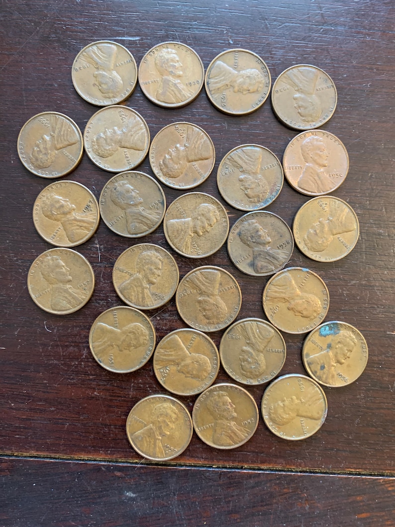 Lot of 25 Wheat Pennies Etsy