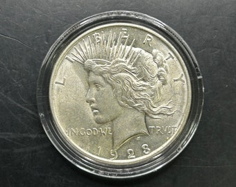 1923-D Peace Silver Dollar - AU Condition