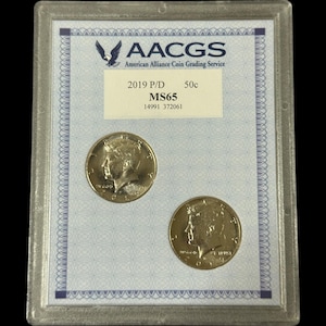 2019 P/D Kennedy Half Dollars AACGS Graded MS65