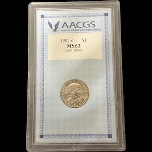 1981-S Susan B Anthony Dollar Graded AACGS MS63