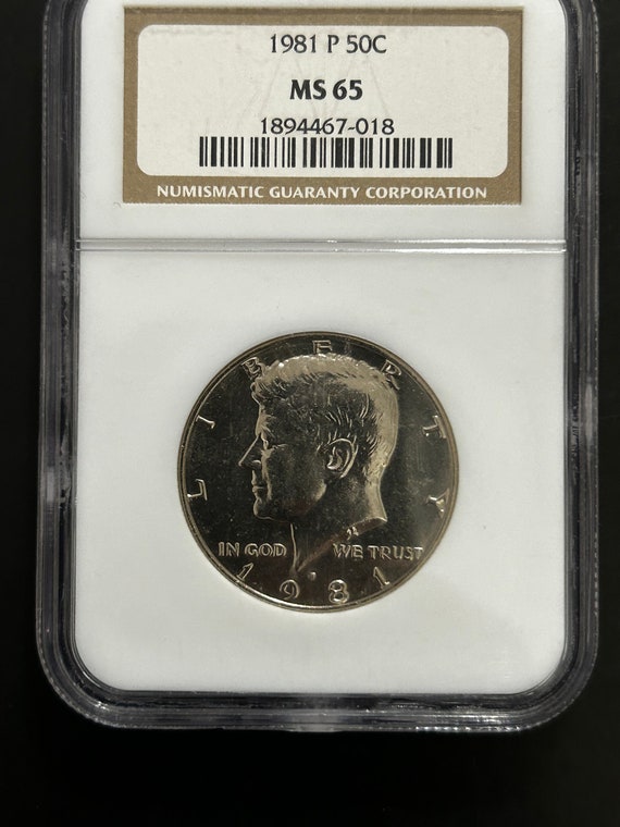 1981-P Kennedy Half Dollar NGC Graded MS 65 - image 4