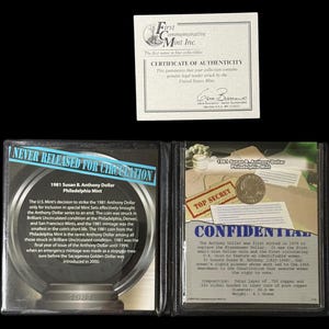 1981-P Susan B Anthony Dollar Never Released for Circulation