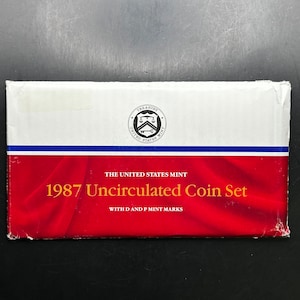 1987 Uncirculated U.S. Mint Set With Originl Mint Envelope+C.O.A. (10 Coin Set)