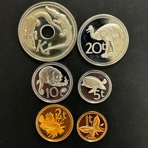 1977 Papua New Guinea 6 Proof Coins - Etsy