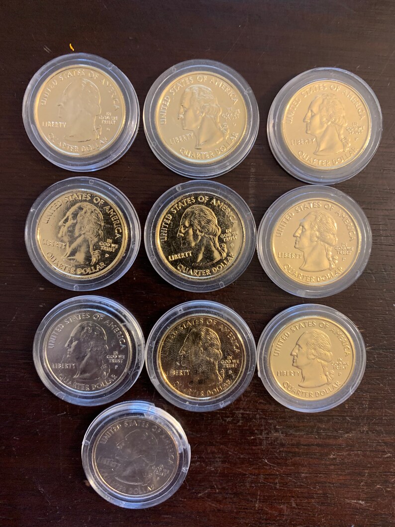 Lot of 10 State Quarters Etsy