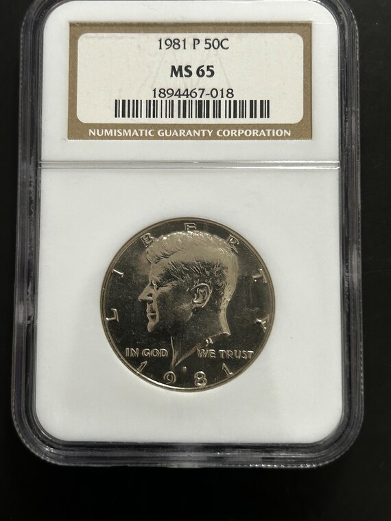 1981-P Kennedy Half Dollar NGC Graded MS 65 - image 6