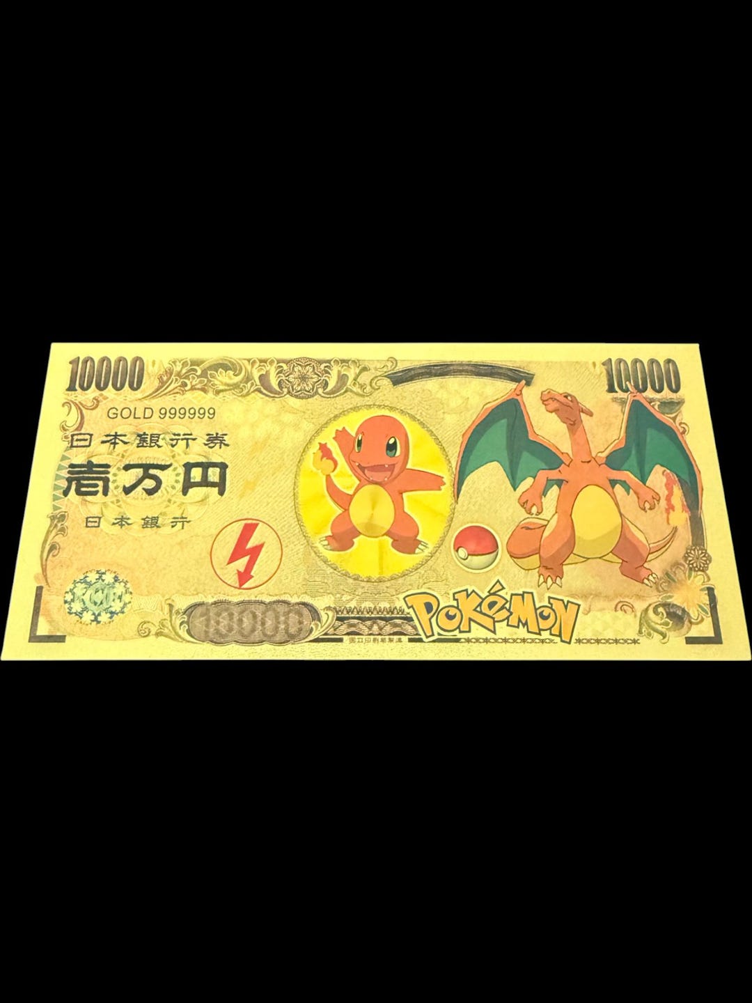 Pokémon-themed Gold Colored Collectible Note - Etsy