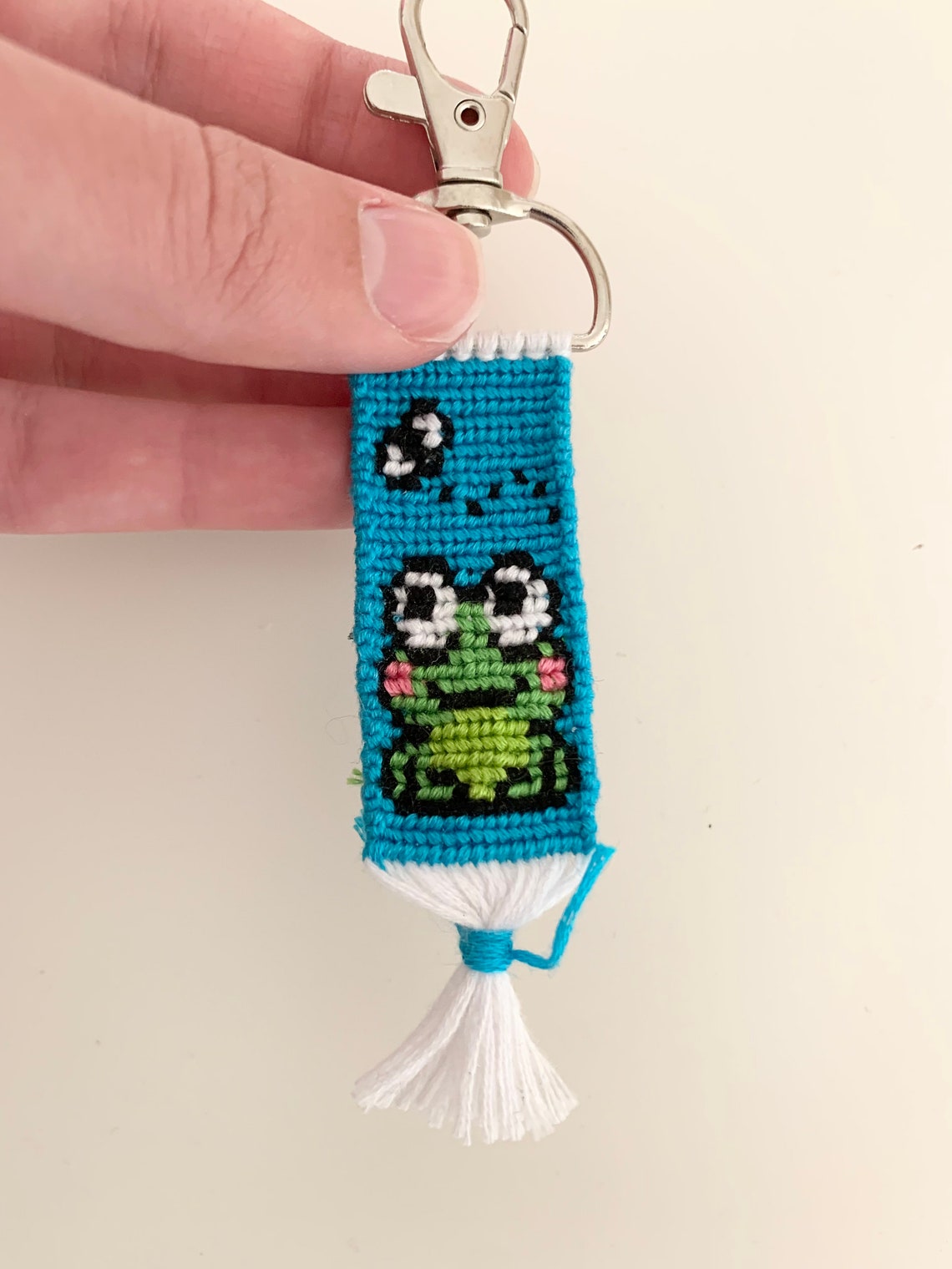 Cute Colorful Handmade Frog Alpha Friendship Bracelet Keychain Etsy UK