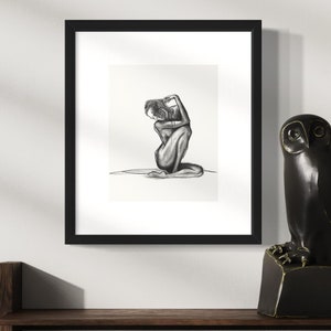 Printable Modern Wall Art Download Female Figure Sketch Art Figure Drawing Art Prints Female Body Art
