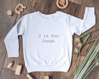 Personalized Toddler Sweatshirt | Custom Name Sweatshirt | Custom Name Alphabet Sweater