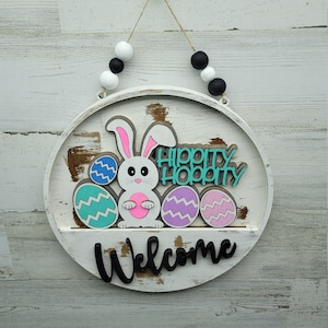 Easter Insert Welcome Sign | Happy Easter Welcome Sign | Front Door Sign | Easter Front Door Sign