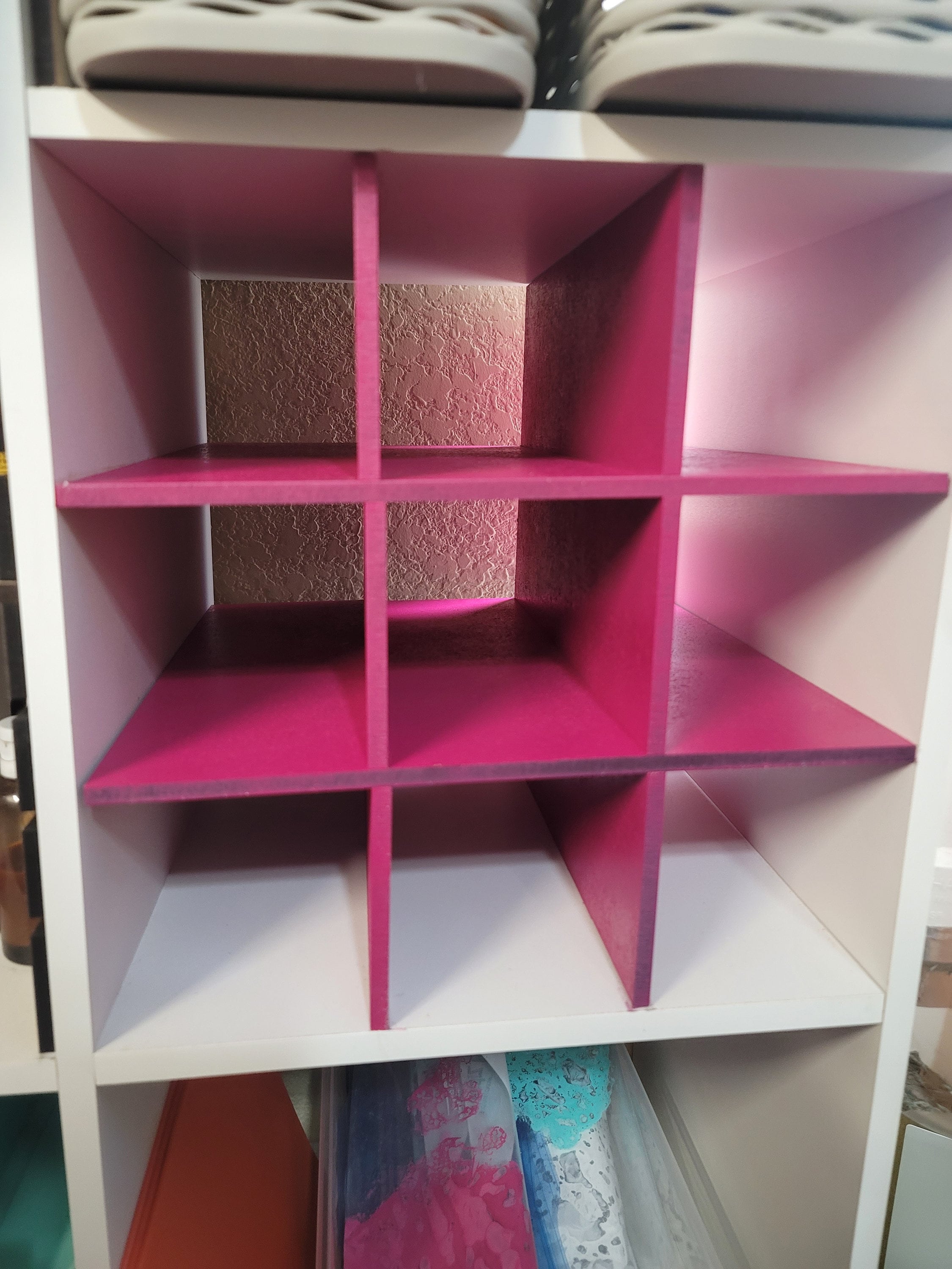 3x3 Cubby Organizer Insert: Unfinished MDF Cube Shelves