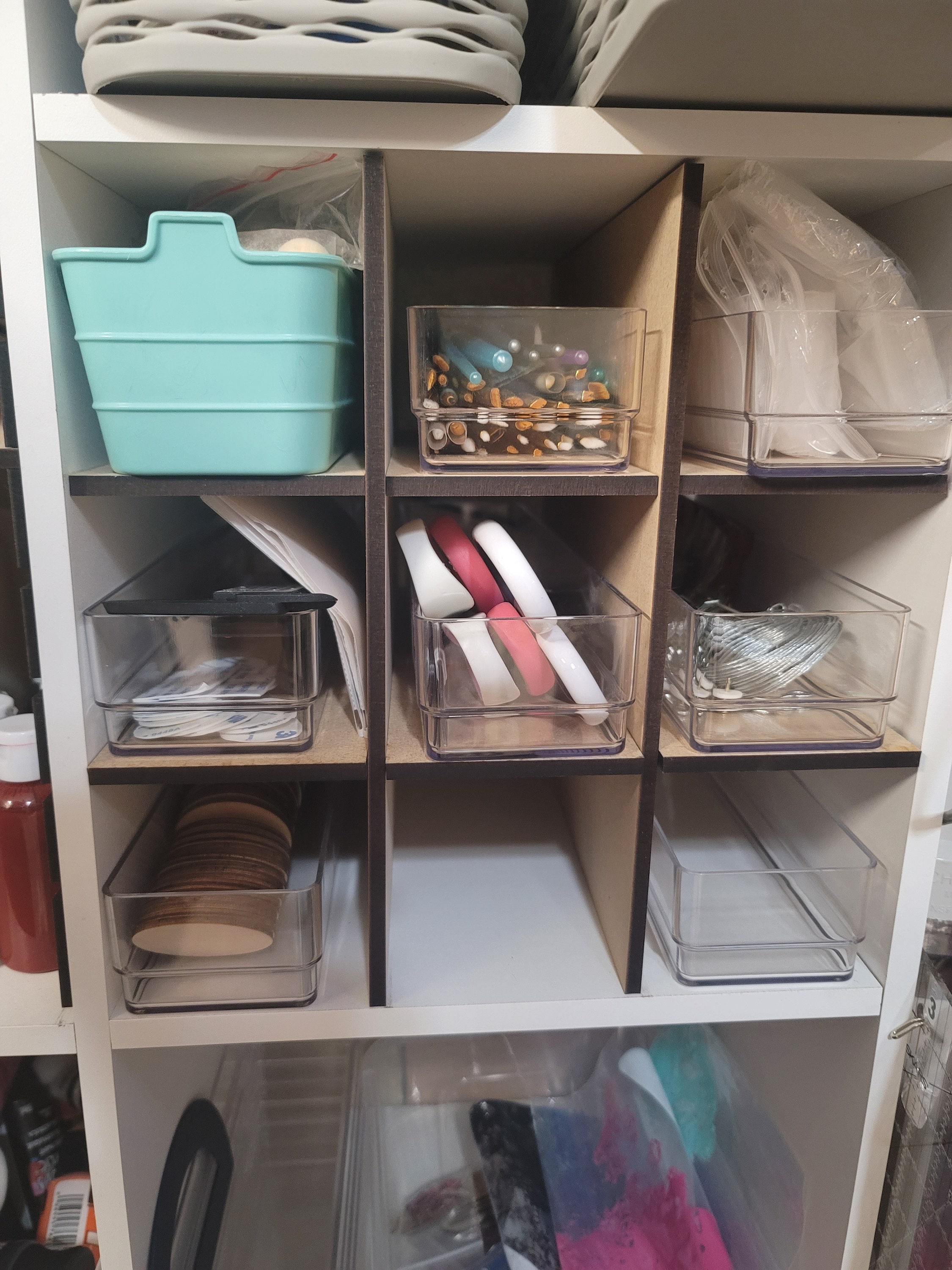 3x3 Unfinished Cubby Insert | Custom Cut Insert | Cut to Fit - Etsy
