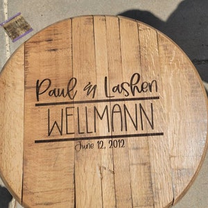 Whiskey Barrel Wedding Guest Book | Engraved Wedding Guest Book | Guest Book | Personalized Whiskey Barrel | The Big Day Guest Book