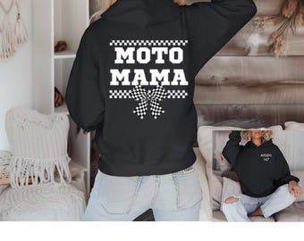 Moto Mama Personalized Hoodie – Gildan 18500